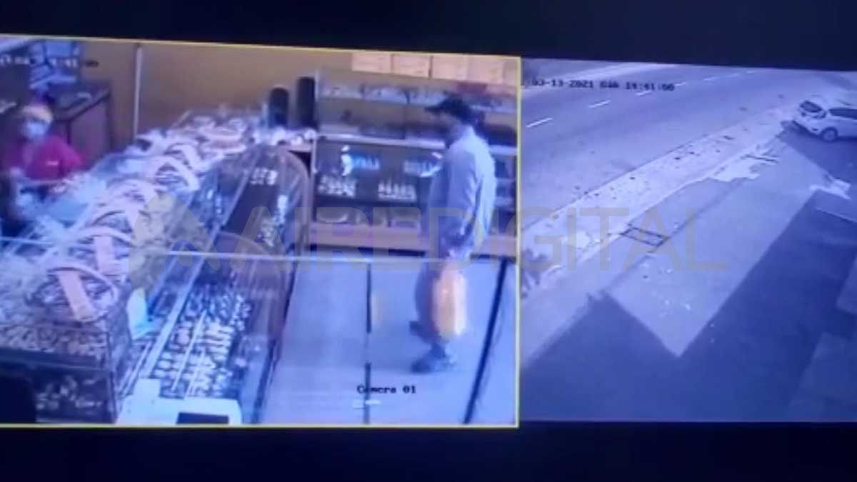 Captura del video- robo en una panadería