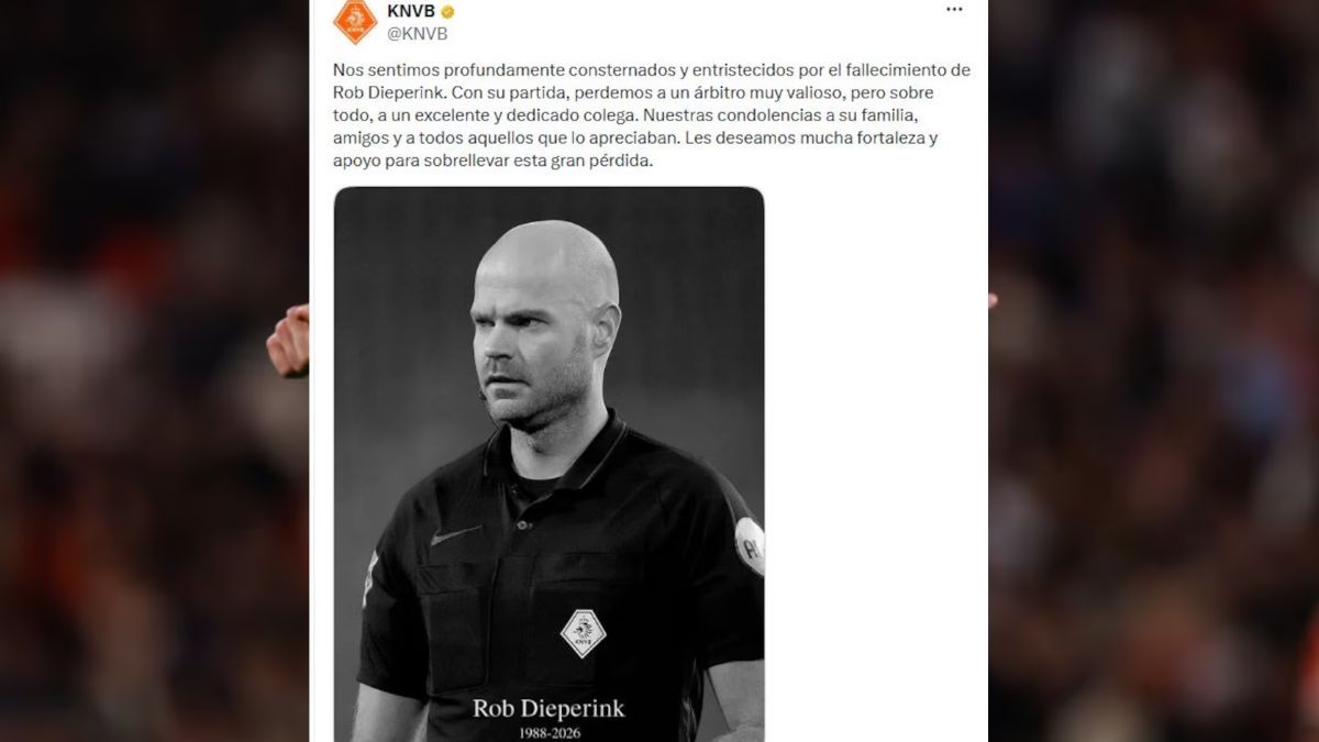 Murió Rob Dieperink, el árbitro que había sido apartado del Mundial 2026 tras una denuncia de abuso sexual. (Federación Neerlandesa de Fútbol). Murió Rob Dieperink, el árbitro que había sido apartado del Mundial 2026 tras una denuncia de abuso sexual. (Federación Neerlandesa de Fútbol).