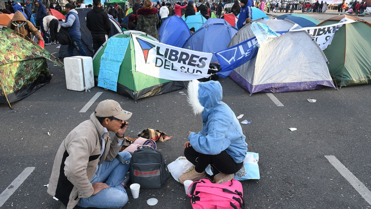 Un hombre apuñaló a un manifestante en Chaco.