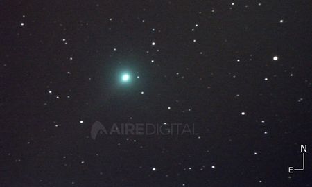 Recorte de la imagen registrada por José Luis Sánchez del cometa Lemmon desde Rosario. Recorte de la imagen registrada por José Luis Sánchez del cometa Lemmon desde Rosario.