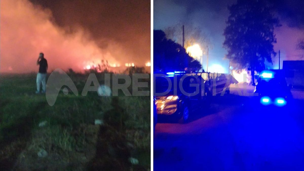 Las llamas se propagaron rápidamente. Bomberos Zapadores y voluntarios de Santo Tomé, Sauce Viejo y San Agustín trabajaron para sofocar el incendio.