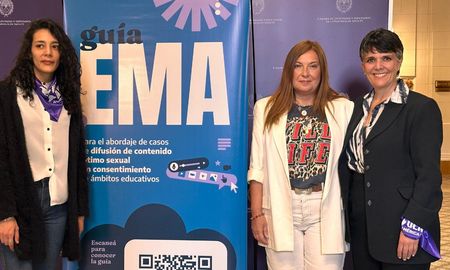 Celia Arena junto a Laura, la mamá de Ema. Celia Arena junto a Laura, la mamá de Ema.