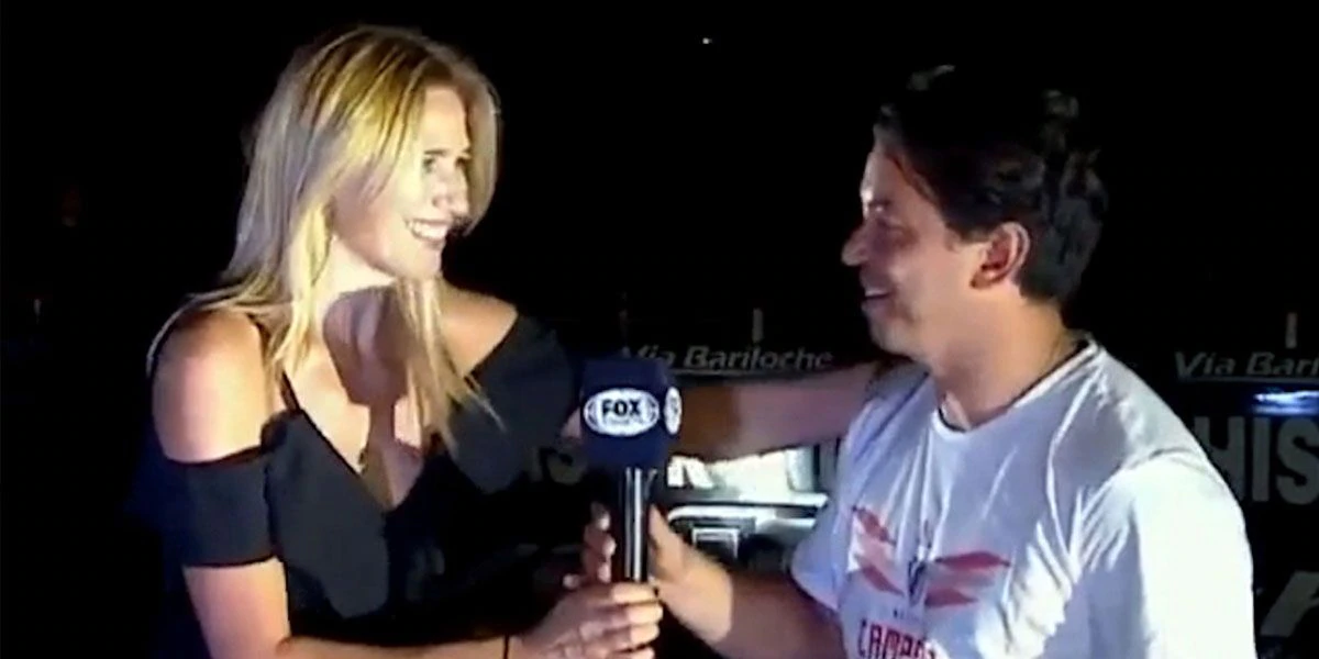 Marcelo Gallardo junto a Alina Moine.