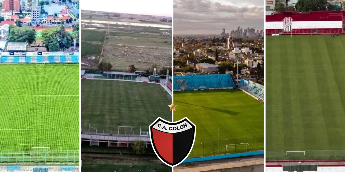 Los estadios que Colón visitará en la Primera Nacional 2024.