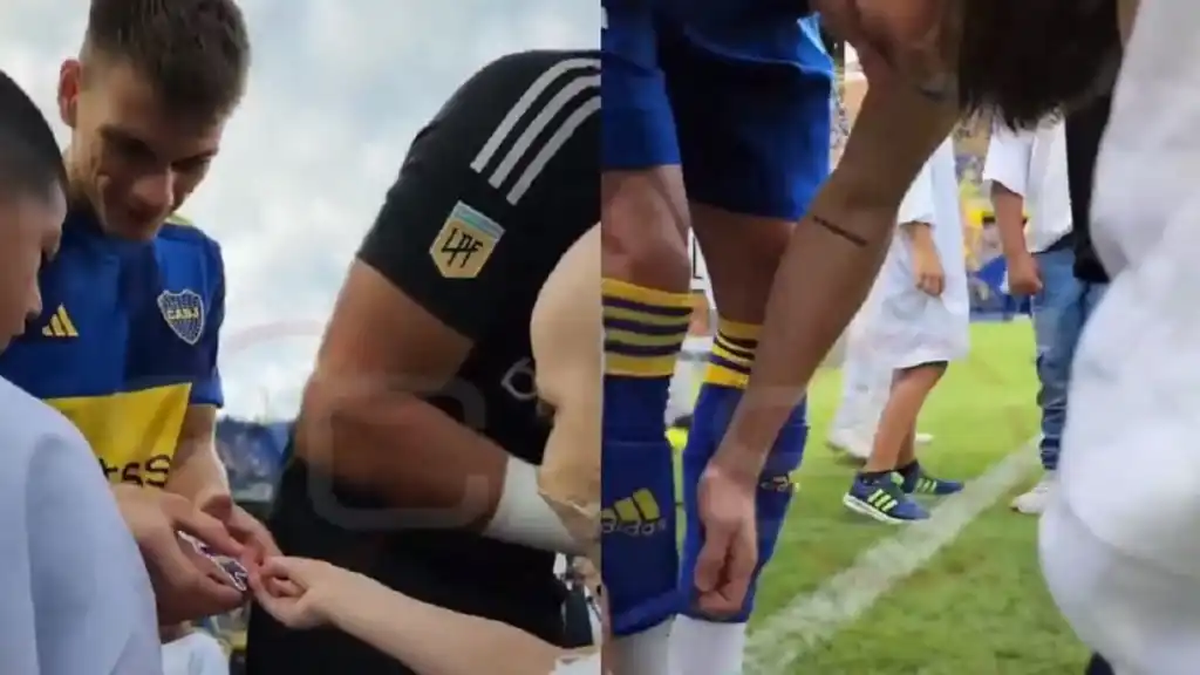 El gesto de un niño enfermo con Kevin Zenón. El gesto de un niño enfermo con Kevin Zenón.