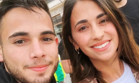 Antonela Roccuzzo se sacó una selfie con un hombre al que retó por filmar a sus hijos