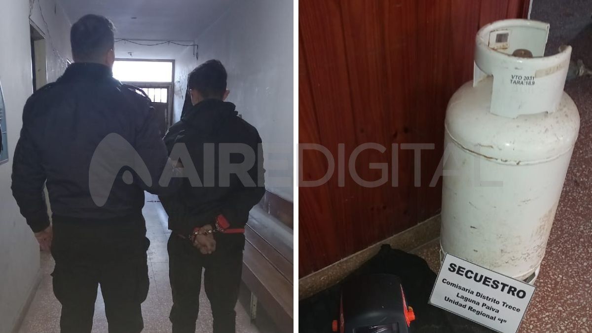 Lo detuvieron en Laguna Paiva por robar una garrafa de 15 kg.