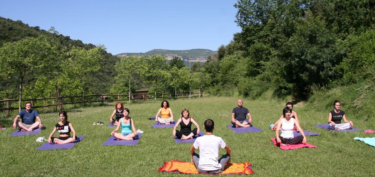 Practica yoga al aire libre