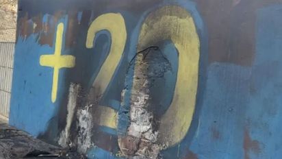Prendieron fuego tres murales de Rosario Central en la zona Sur de la ciudad