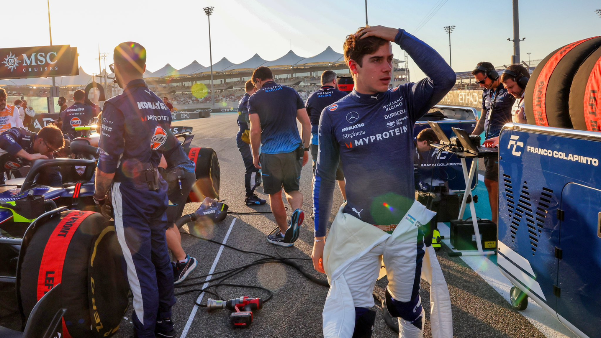 Malas noticias para Franco Colapinto: el argentino tuvo que abandonar en el Gran Premio de Abu Dhabi