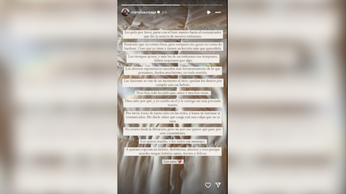 Marisol vía historias de Instagram. Marisol vía historias de Instagram.