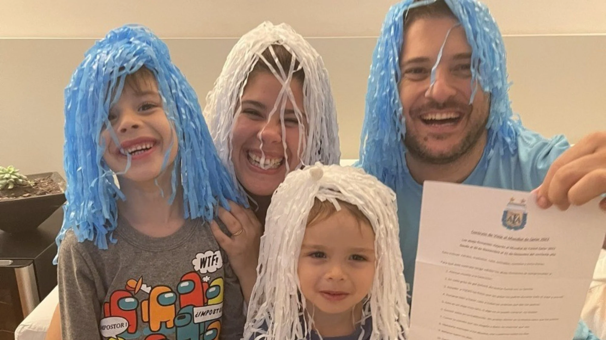 La emotiva reacción de los hijos de Diego Brancatelli al enterarse que viajarán al Mundial de Qatar 2022.