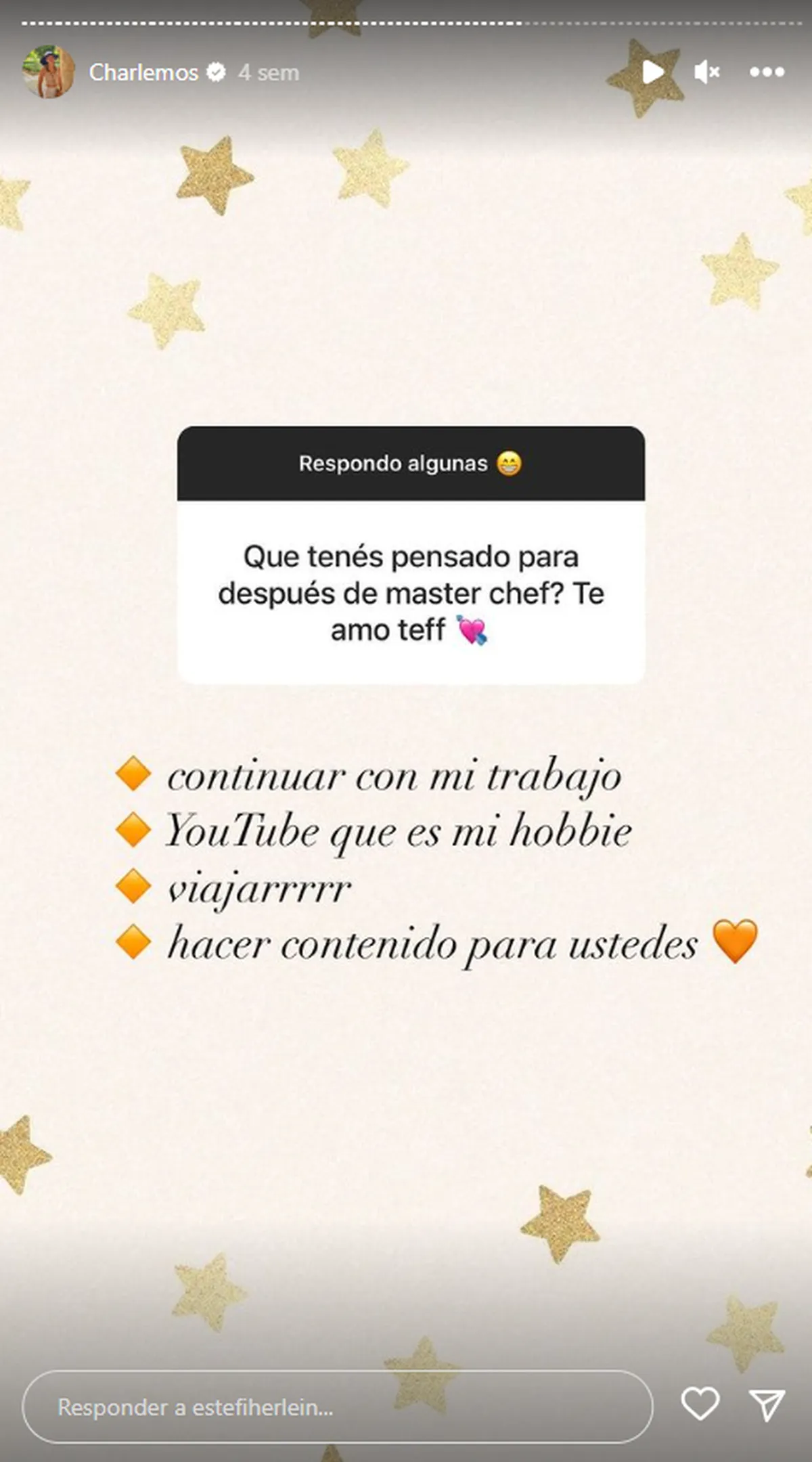 Estefanía Herlein reveló lo que hará tras MasterChef Argentina 2023. Estefanía Herlein reveló lo que hará tras MasterChef Argentina 2023.
