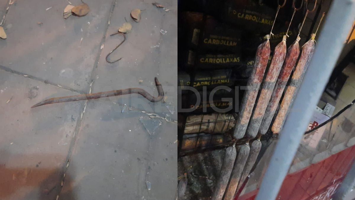 Los ganchos que utilizaron para destruir parte de la reja. Los ganchos que utilizaron para destruir parte de la reja.