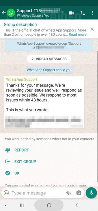 WhatsApp solucionará las dudas. 