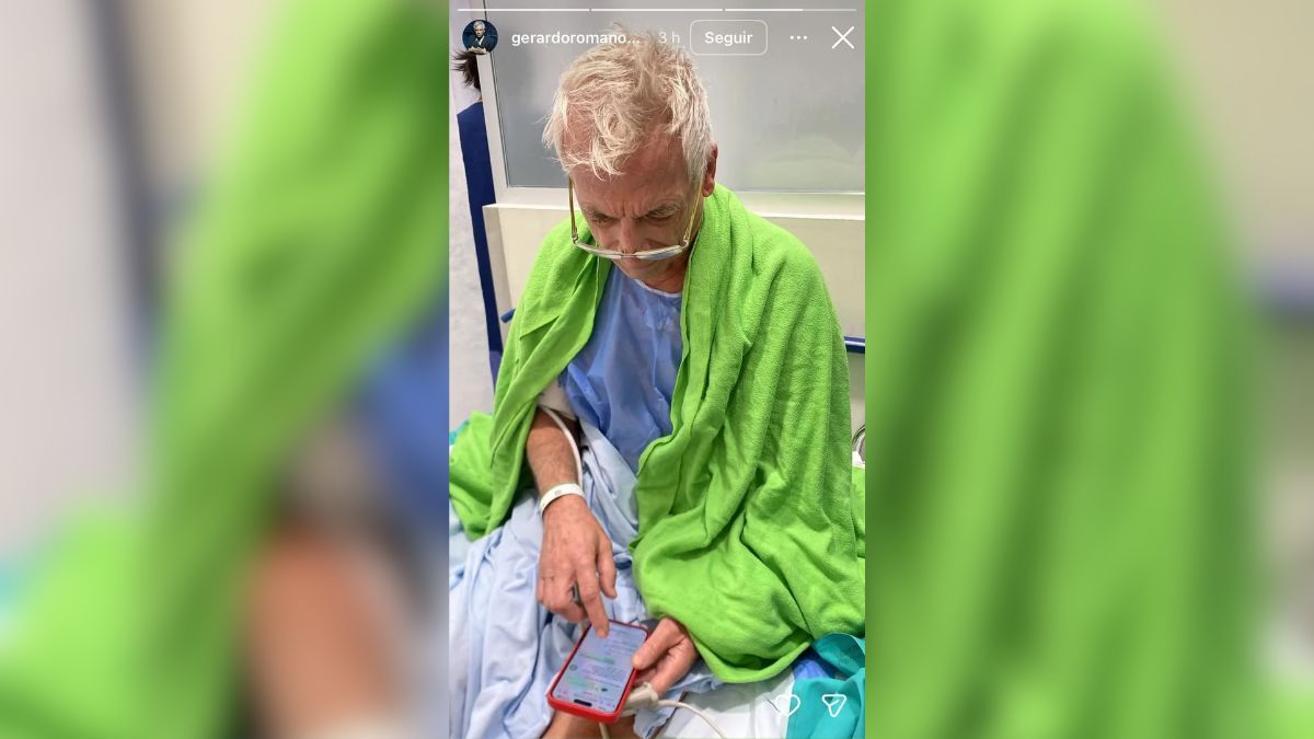 A través de una historia de Instagram, Gerardo Romano se mostró estable desde la clínica. A través de una historia de Instagram, Gerardo Romano se mostró estable desde la clínica.