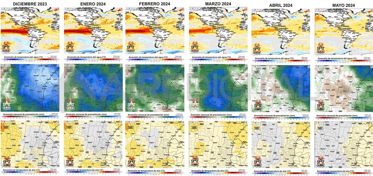 El avance del fenómeno del Niño en Santa Fe y la región desde diciembre del 2023 hasta mayo del 2024. El avance del fenómeno del Niño en Santa Fe y la región desde diciembre del 2023 hasta mayo del 2024.
