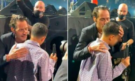 Mientras interpretaba su máximo hit en Nueva York, Marc Anthony bajó del escenario para cantarle unas estrofas al oído. Mientras interpretaba su máximo hit en Nueva York, Marc Anthony bajó del escenario para cantarle unas estrofas al oído.