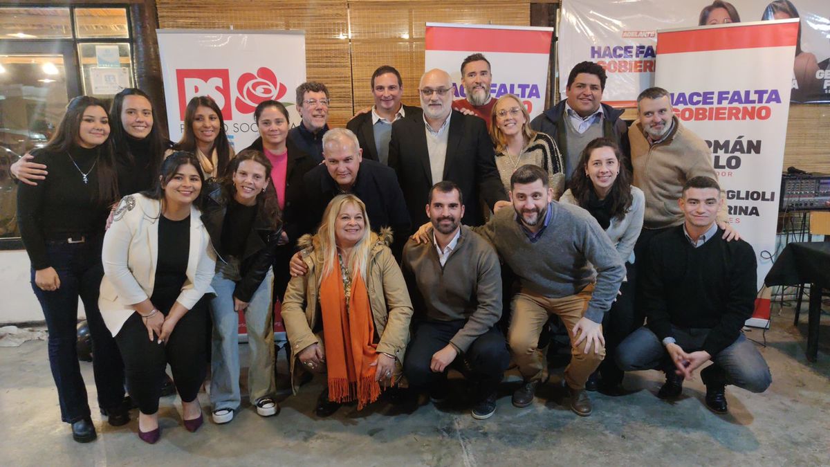 Germán Falo junto a dirigente del Partido Socialista.