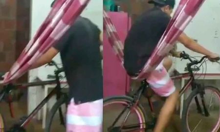 Un hombre muestra cómo hacer cardio con una hamaca Un hombre muestra cómo hacer cardio con una hamaca