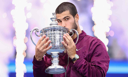 Carlos Alcaraz vuelve a competir en Us Open, tras superar una lesion de muñeca sufirenda en abril de este año. Carlos Alcaraz vuelve a competir en Us Open, tras superar una lesion de muñeca sufirenda en abril de este año.