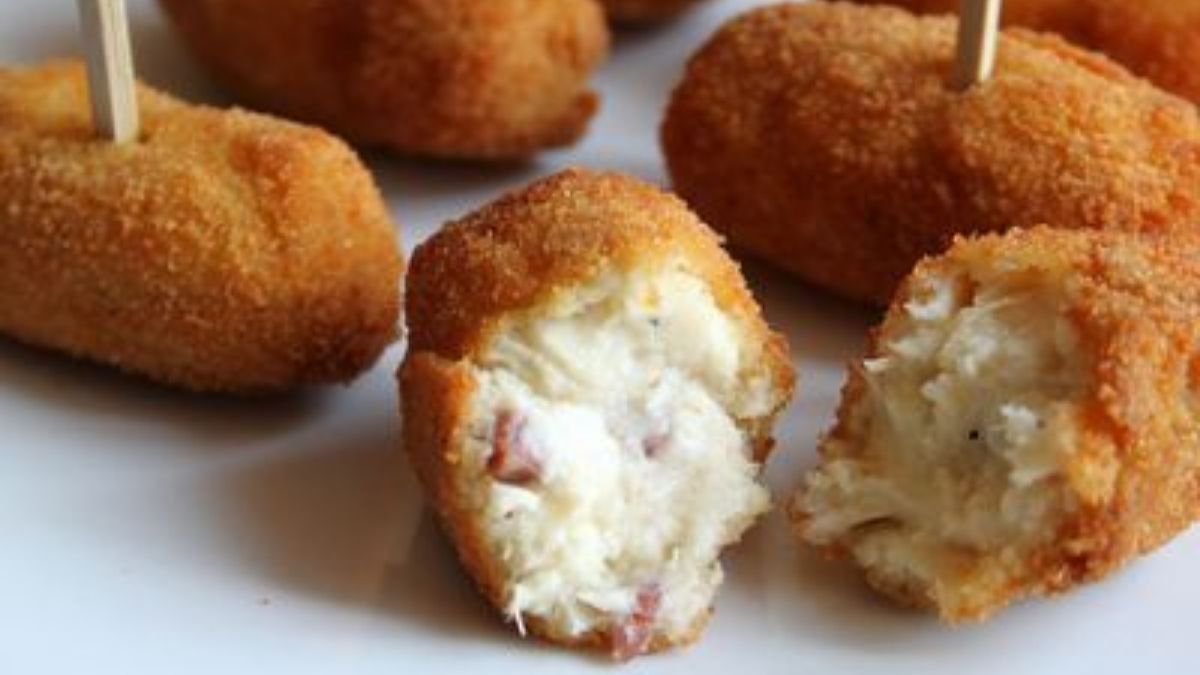 Croquetas de pollo para hacer en casa.