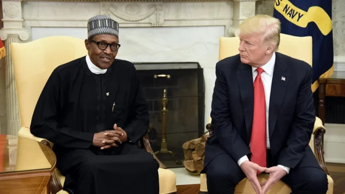 Trump junto al presidente de Nigeria