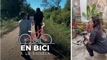 La ONG santafesina Tierra Latente junta bicicletas para alumnos del Chaco que caminan hasta una hora para ir a clases.