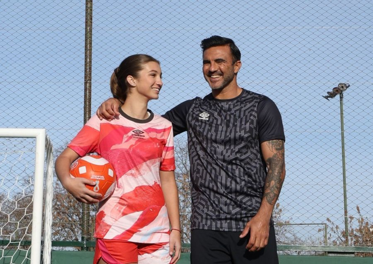 Indiana Cubero y su padre, Fabián. Indiana Cubero y su padre, Fabián. 