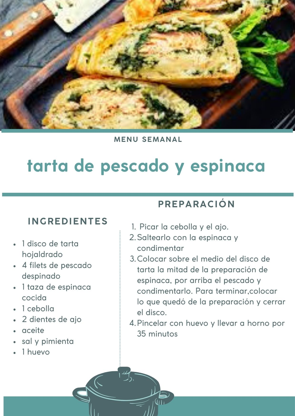 La tarta de pescado y espinaca es una excelente opción para hacer en casa y disfrutar en familia. La tarta de pescado y espinaca es una excelente opción para hacer en casa y disfrutar en familia.