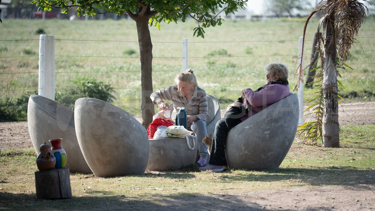 La gente que viene a comprar quesos y dulce de leche a veces se queda a disfrutar una tarde de campo. La gente que viene a comprar quesos y dulce de leche a veces se queda a disfrutar una tarde de campo.