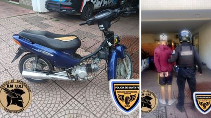 Detuvieron a un adolescente que circulaba en una moto robada en el norte de Santa Fe
