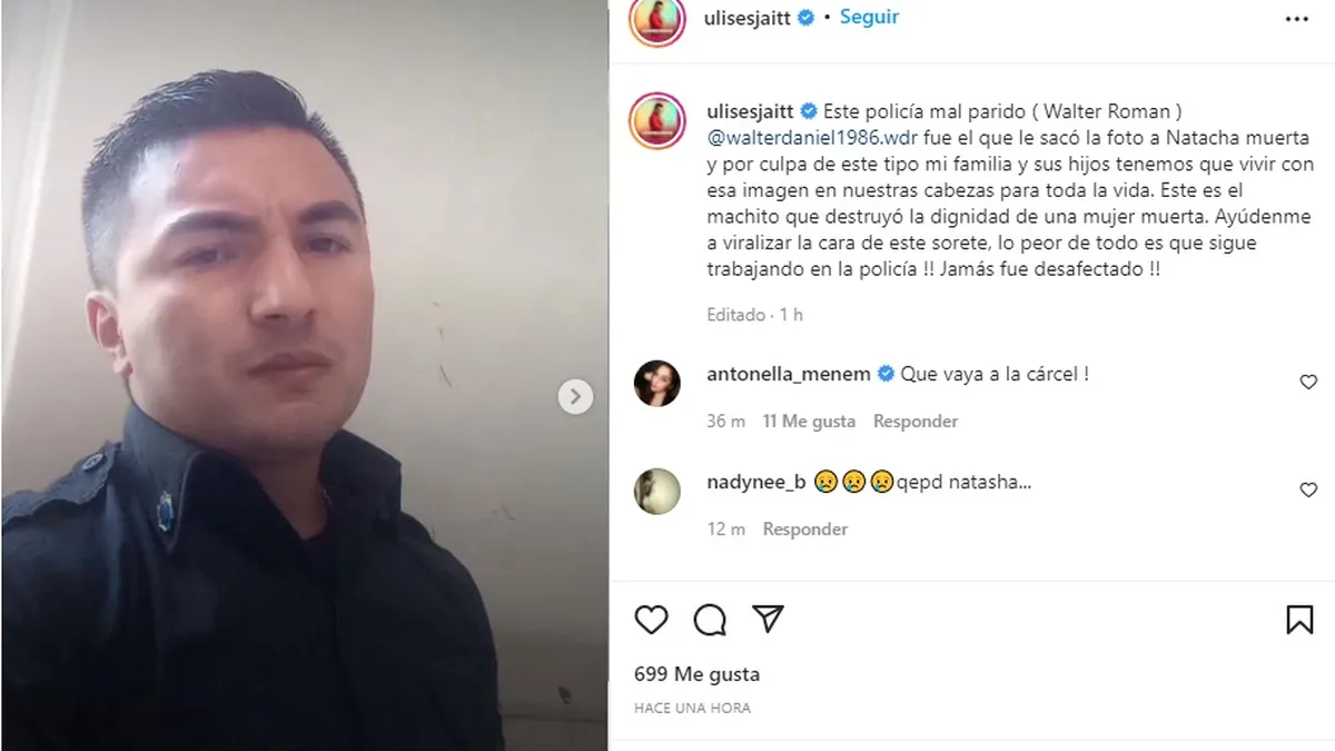 Walter Roman fue el que le sacó la foto a Natacha muerta