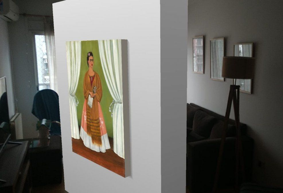 Gracias a la realidad aumentada podés colgar un original de Frida Kalo en el living de tu casa.