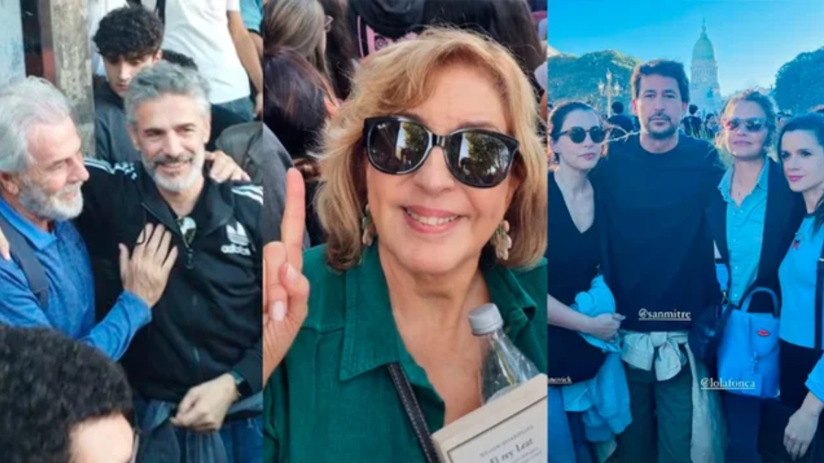 Muchas famosos argentinos se sumaron a la marcha en defensa de la educación pública.