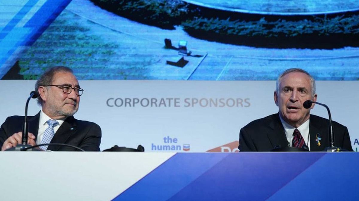 Jorge Arguello y Marc Stanley en el Council of Americas.