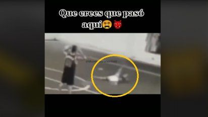 Video: estaban jugando un picadito y un fantasma lo tiró al piso y lo arrastró