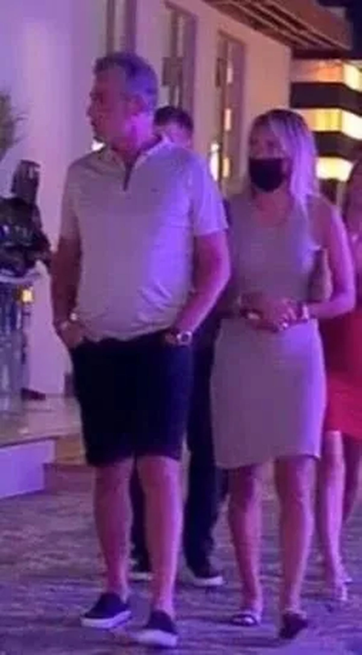 Rocío Oliva y Diego Pellegrino fueron vistos en Punta Cana.