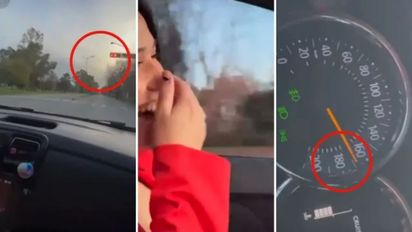Se filmó manejando a 180 km/h y cruzando semáforos en rojo: la identificaron y multaron