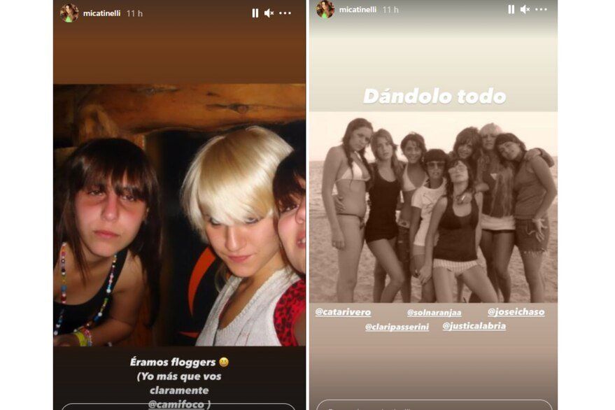 Mica Tinelli y un pasado flogger que nadie recordaba.