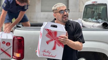 Campaña solidaria: Facundo Mazzei trajo a AIRE las 50 cajas que donó la obra de Flavio Mendoza: 