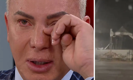 Flavio Mendoza rompió en llanto por el impacto del temporal en Santa Fe.