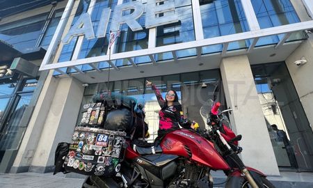 Daniela Quinteros viajó desde Colombia a Ushuaia en moto. Daniela Quinteros viajó desde Colombia a Ushuaia en moto.