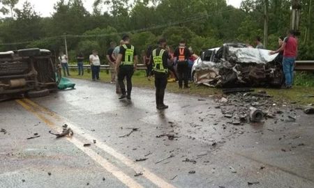 El accidente fatal ocurrió a la altura de San Ignacio, en Misiones. El accidente fatal ocurrió a la altura de San Ignacio, en Misiones.