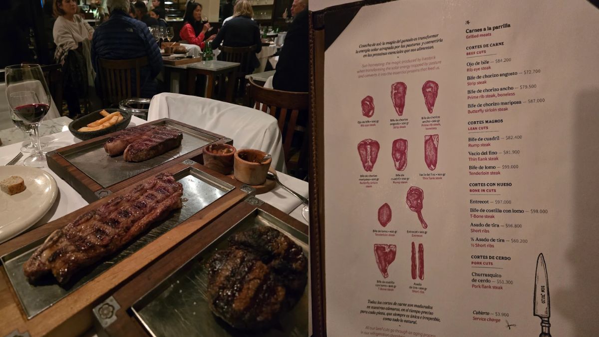 Cuánto sale una porción de bife de lomo en la parrilla Don Julio