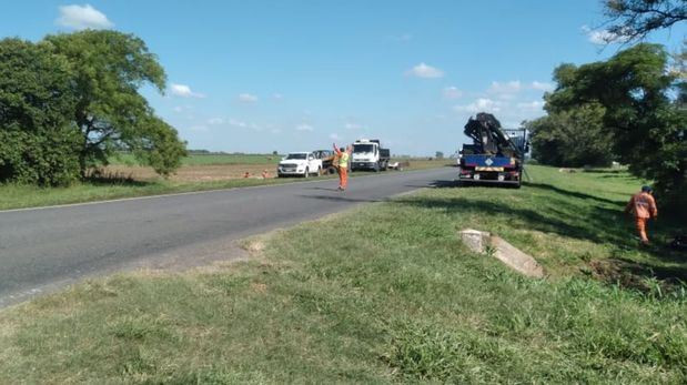 El corte total de la Ruta Nacional 34 se ubica en el kilómetro 238, entre Lehmann y Ataliva.
