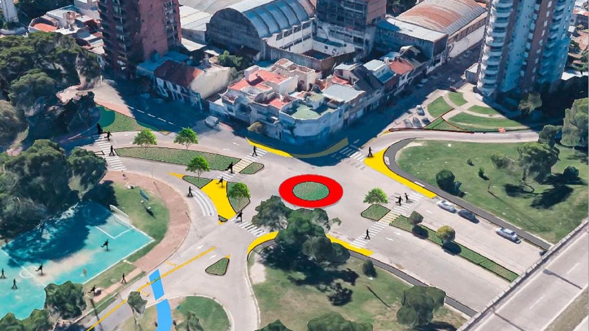 Así quedará la esquina que sirve como punto de acceso al Parque del Sur de Santa Fe.
