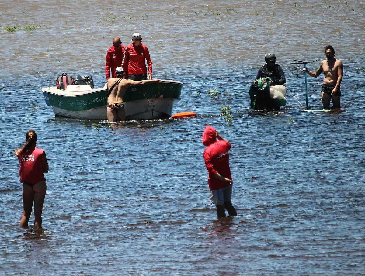 El rescate se produjo el domingo por la tarde en la Laguna Setúbal.