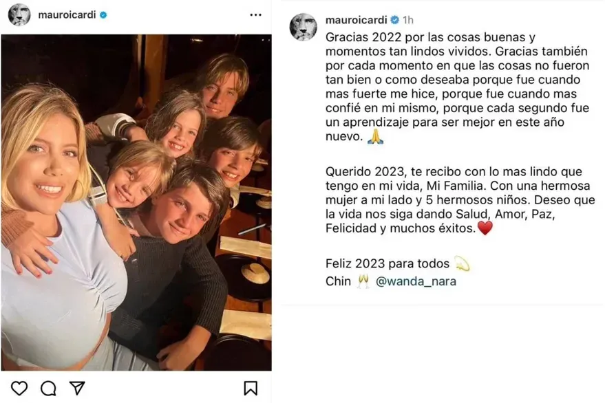 El mensaje de Mauro Icardi a Wanda Nara que luego eligió borrar.