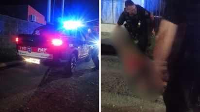 Confuso accidente en la madrugada de Santa Fe: un motociclista y un patrullero en el lugar del choque